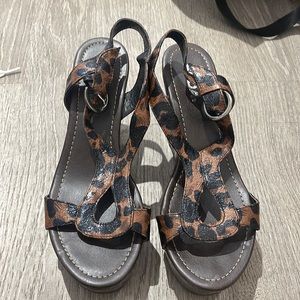 Never been  worn Soda wedge heels